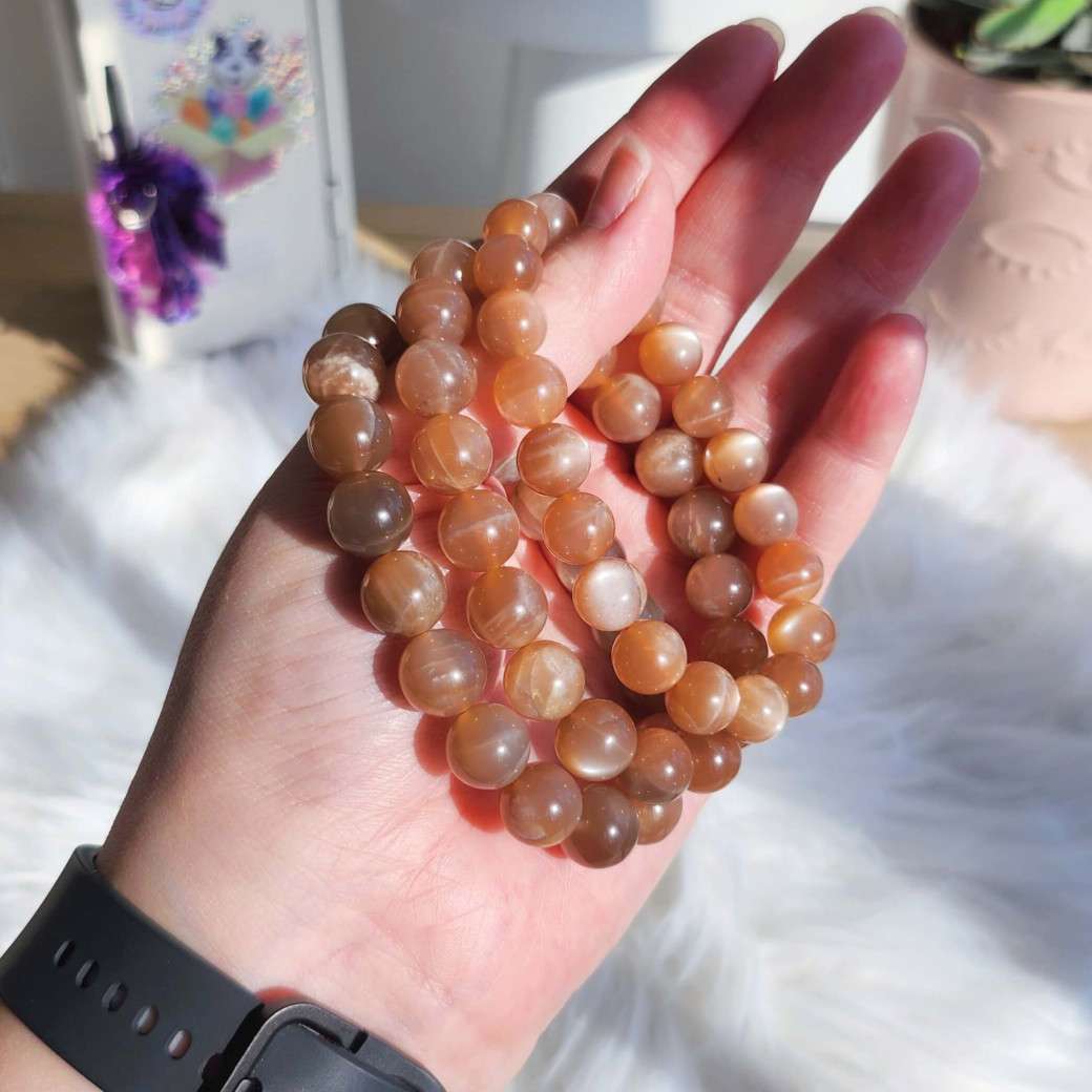Peach Moonstone Bracelet
